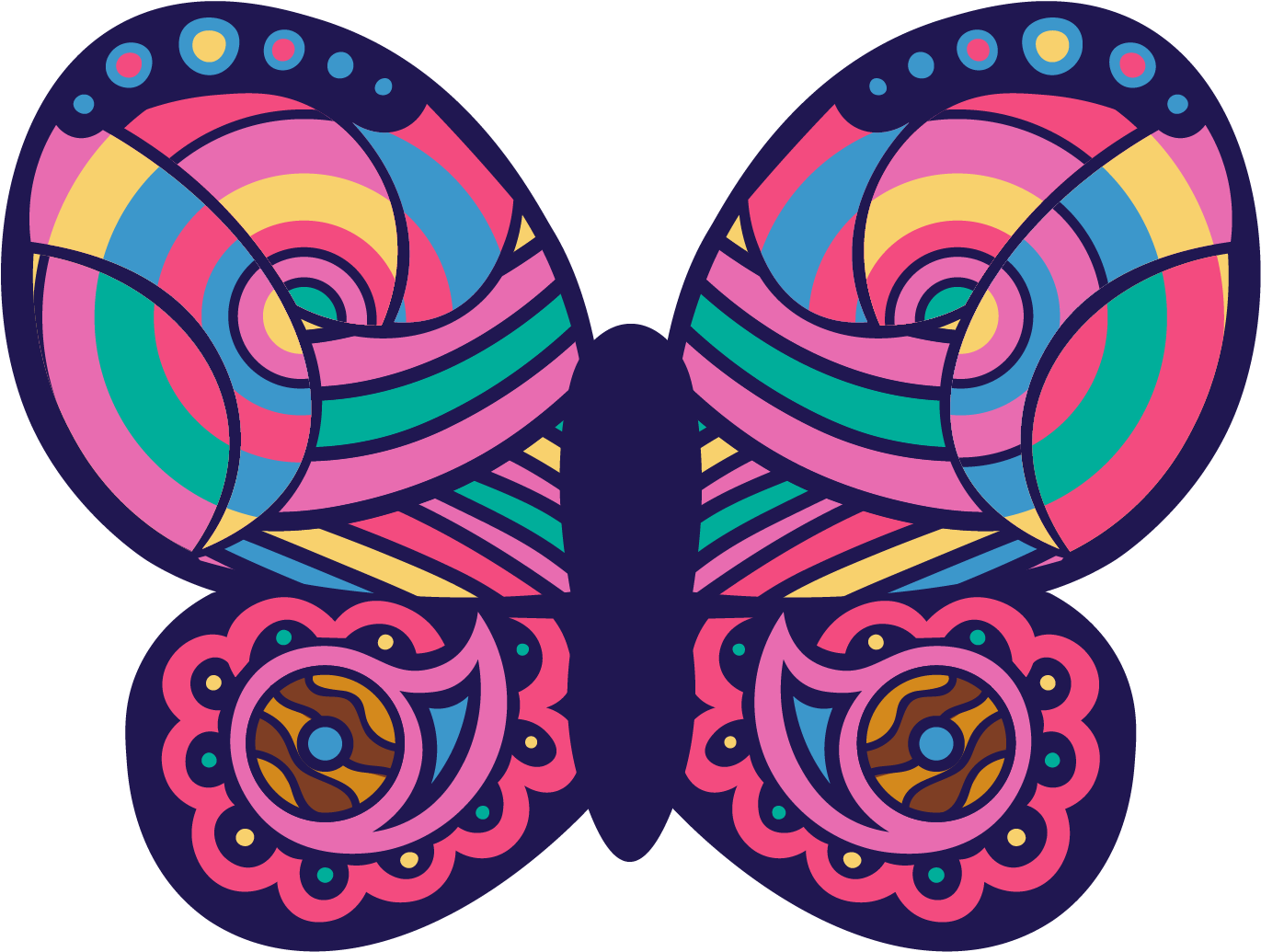 2020 Butterfly Decorative - Wow The World Girl Scouts Clipart (1425x1100), Png Download