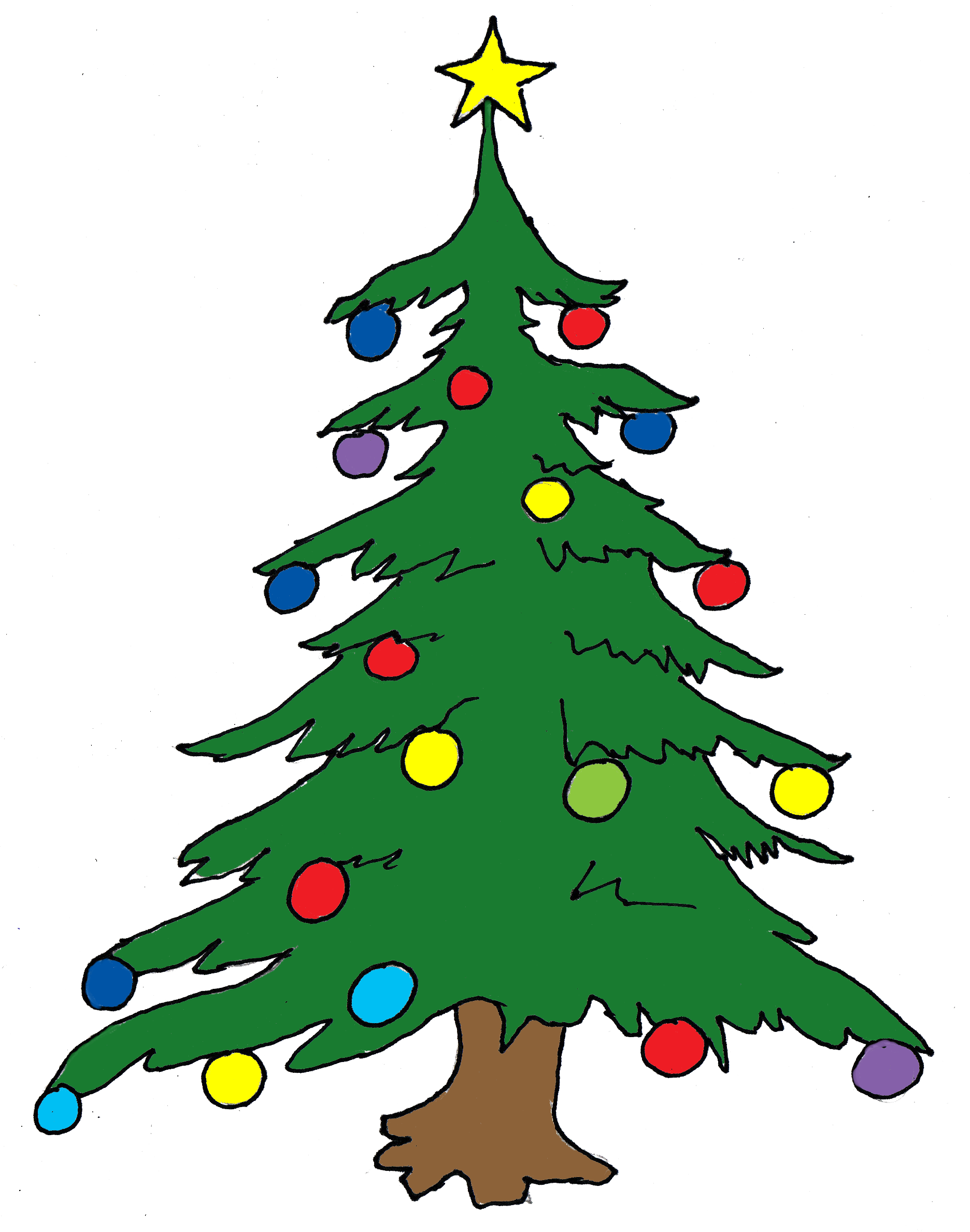 Christmas Tree Clip Art Free Free Clipart Images - Christmas Tree From The Grinch - Png Download (1872x2377), Png Download