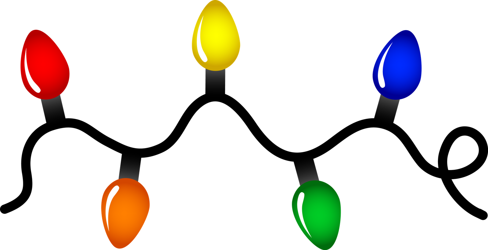 Christmas Lights Clipart - Png Download (1600x822), Png Download