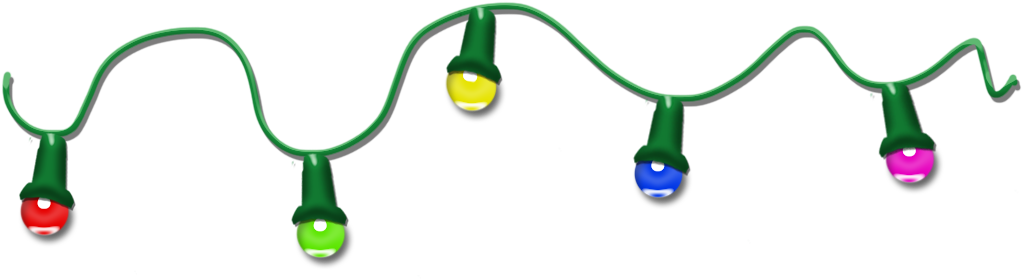 Christmas Lights Clip Art Clipartix - Christmas Lights Gif Png Transparent Png (1152x408), Png Download