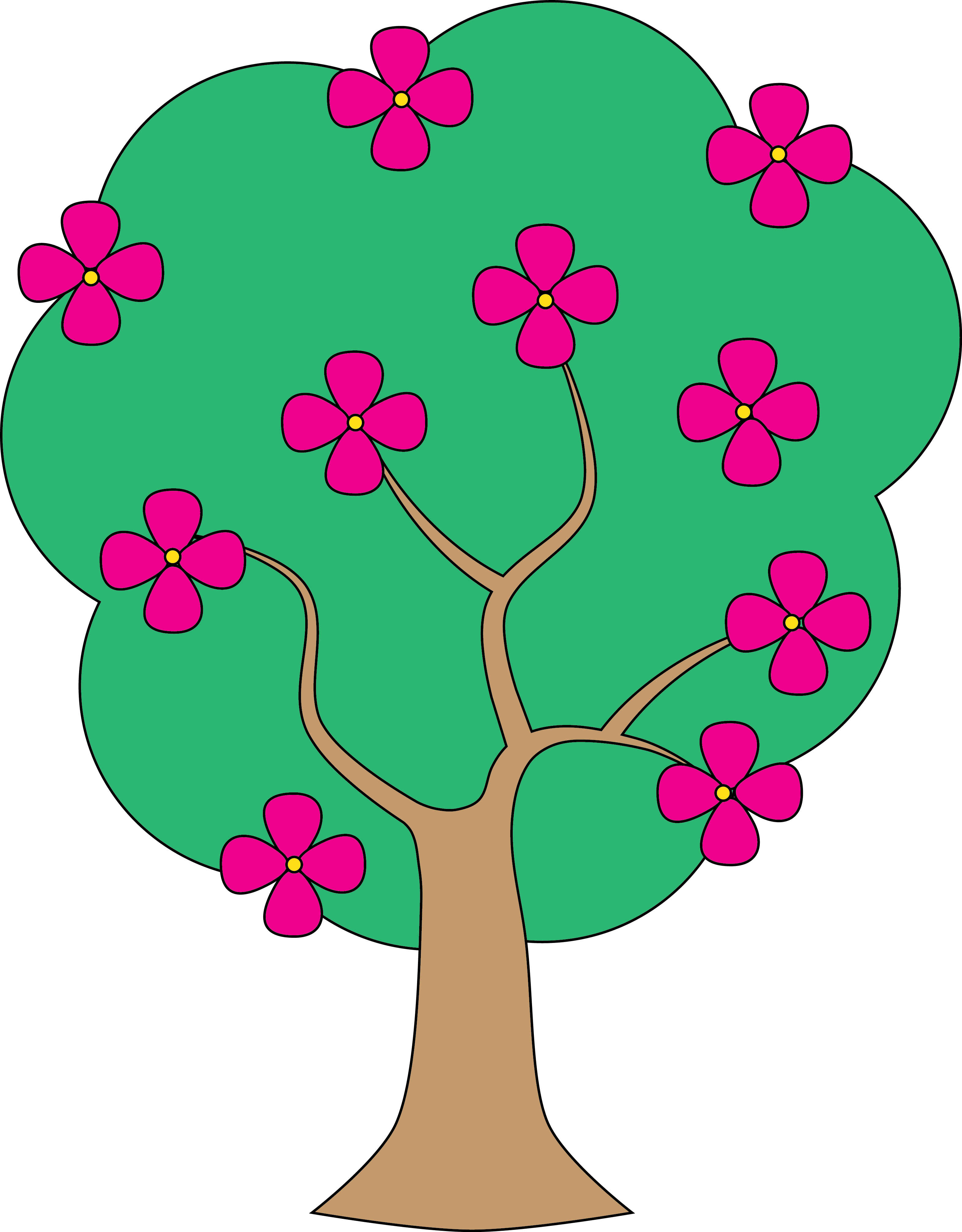 Images For Oak Tree Clip Art Png - Apple Blossom Tree Clipart Transparent Png (3139x4019), Png Download
