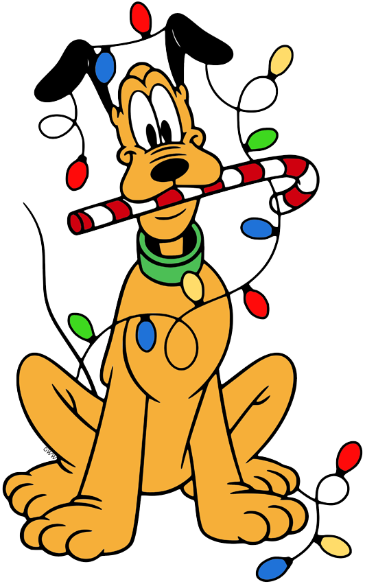 Download Mickey Cartoon With Christmas Lights Clipart (#4999377