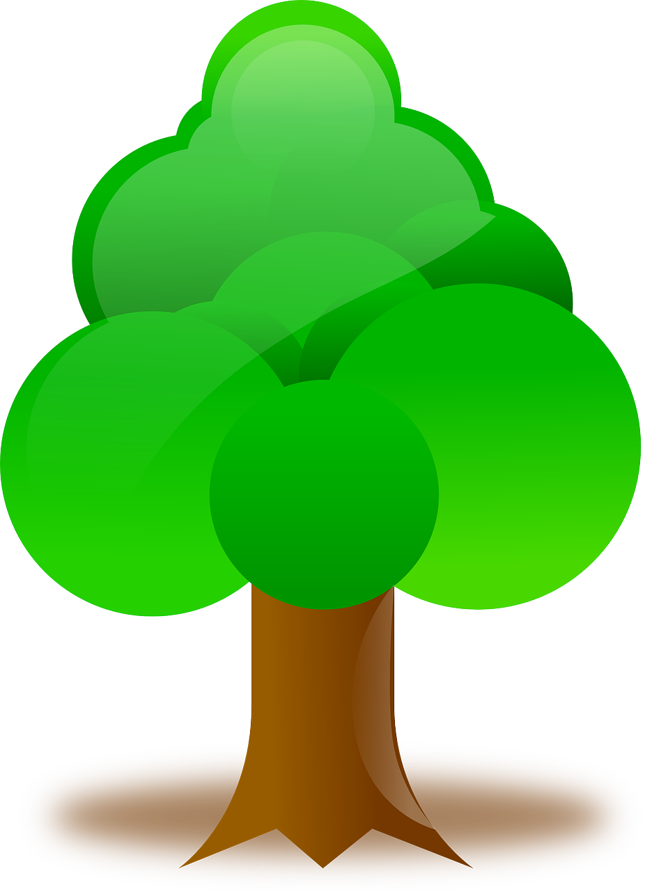 Cat Beside The Tree Cartoon Clipart (926x1280), Png Download