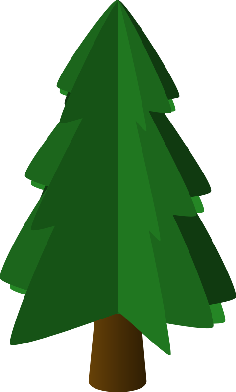 Computer Png Christmas - Pine Tree Icon Png Clipart (452x750), Png Download