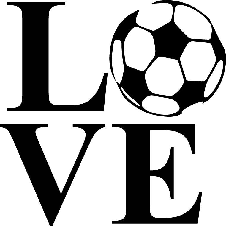 Baseball Diamond Clip Art Black And White - Love With Soccer Ball - Png Download (761x759), Png Download