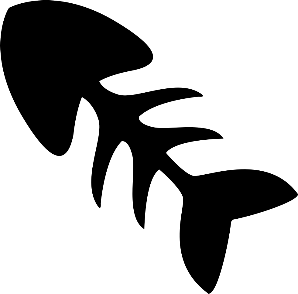 Silhouette Skeleton - Silueta De Esqueleto De Pescado Clipart (981x968), Png Download