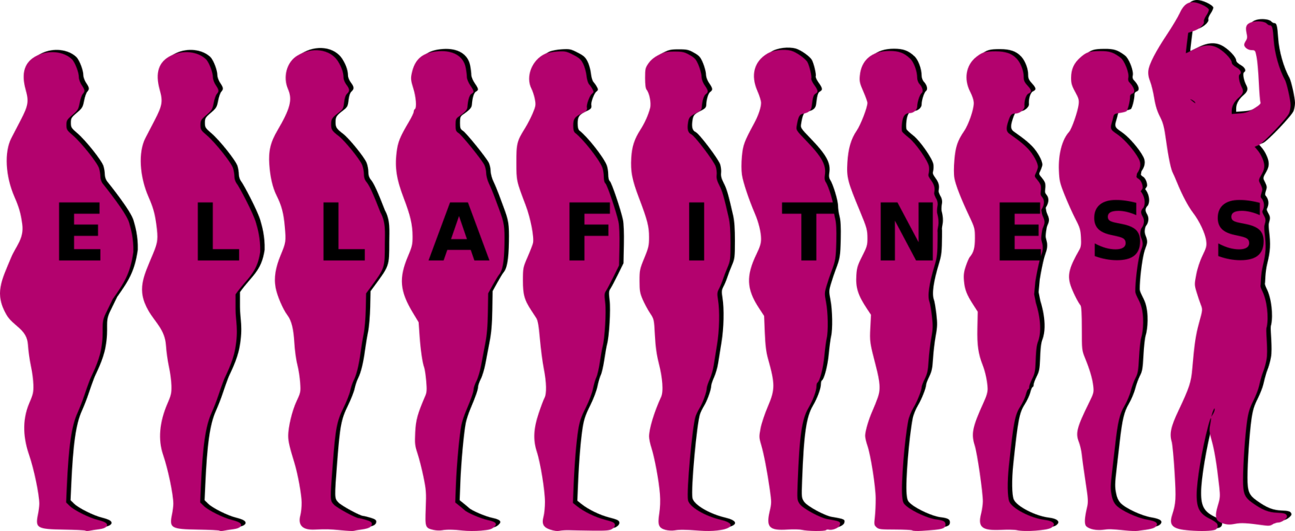 Physical Fitness Aerobic Exercise Weight Loss Fitness - Ella Fitness Clipart (1827x750), Png Download