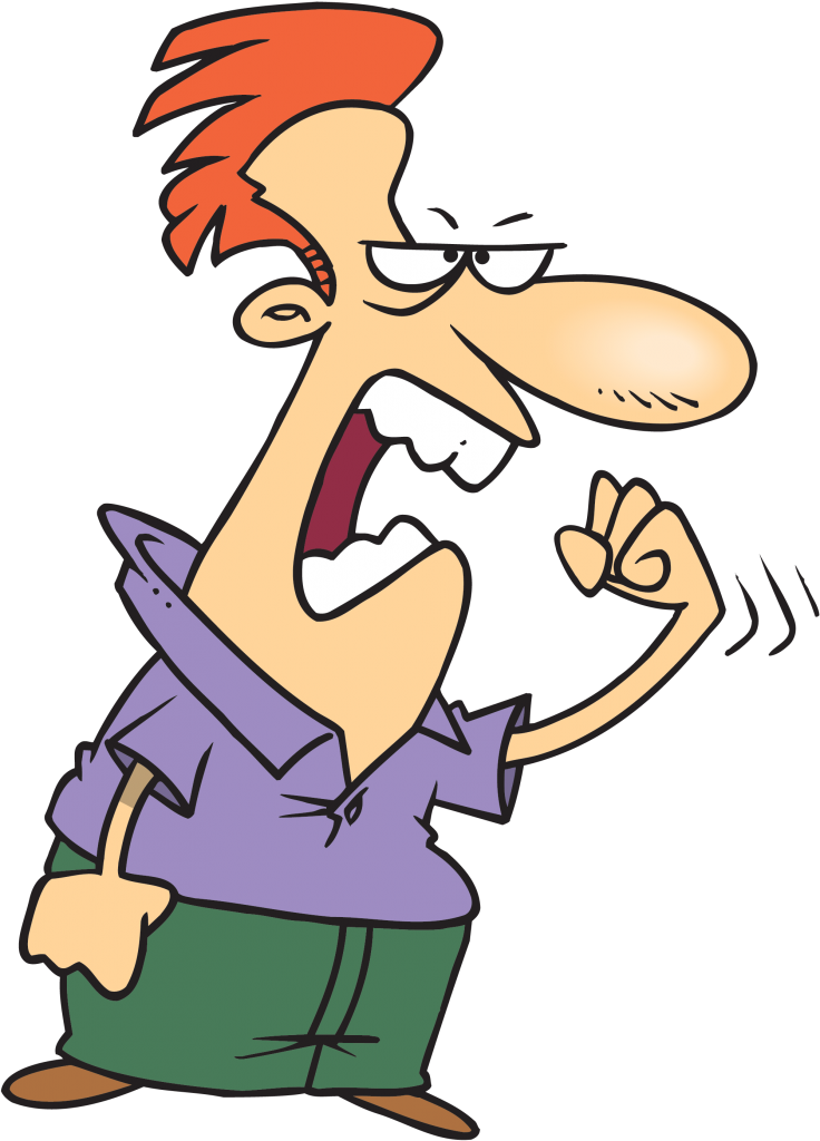 Royalty Free Library Index Of Blog Wp - Angry Cartoon With Fist Clipart (736x1024), Png Download