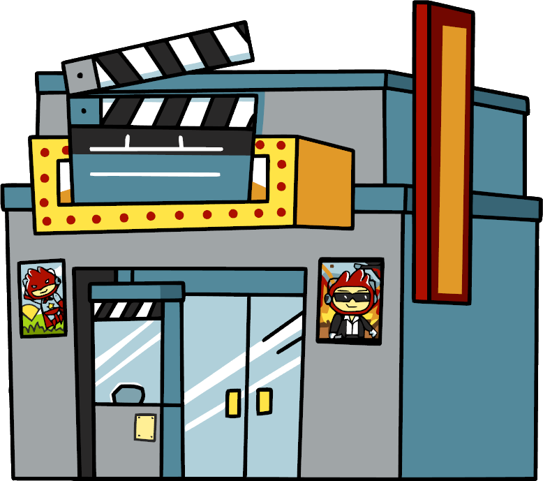 Film Clipart Drama Movie - Movie Theater Cartoon Png Transparent Png (778x689), Png Download