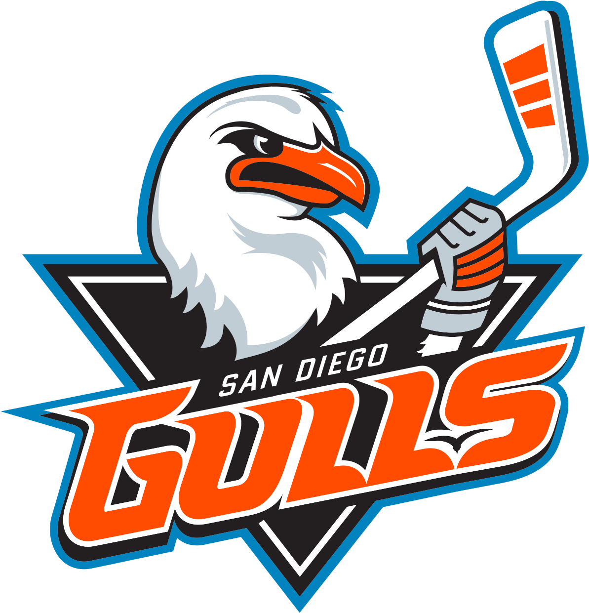 Download Clip Art Black And White Library Collection - San Diego Gulls Logo - Png Download (1200x1248), Png Download