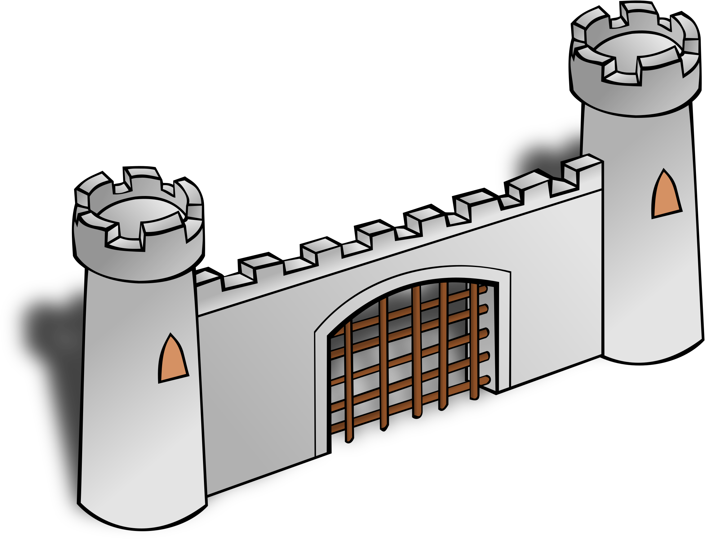 Download Vector Black And White Yellow Clip Art At - Gate Clip Art - Png Download (1000x1000), Png Download