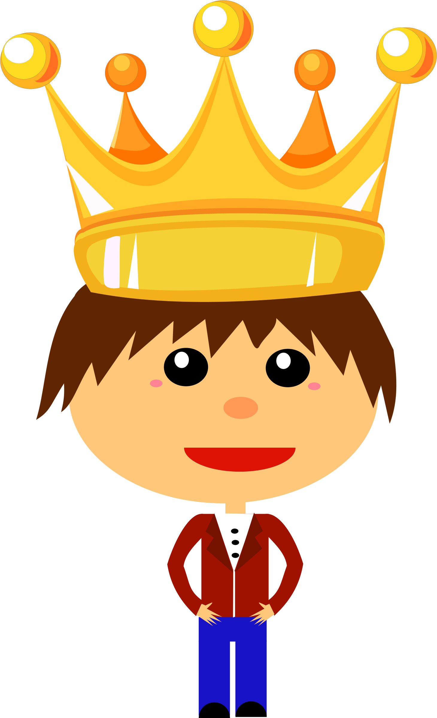 Big Image - Boy With Crown Clipart - Png Download (1531x2400), Png Download
