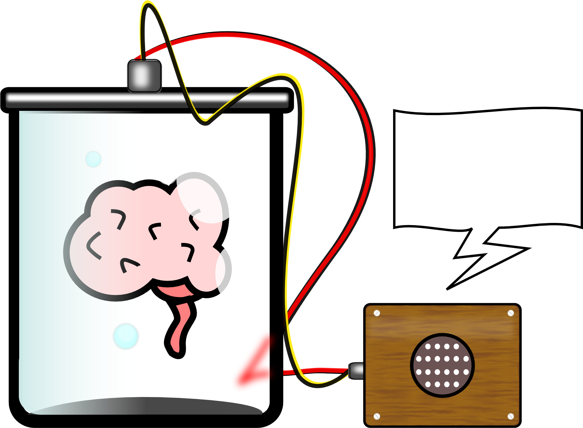 Brain In A Jar - Brain In Jar Cartoon Clipart (800x800), Png Download
