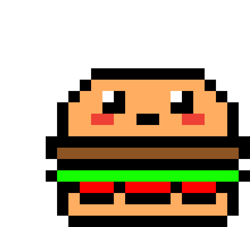 Png Royalty Free Bagel Drawing Pixel Art - Kawaii Pixel Art Hamburger Clipart (1184x1184), Png Download
