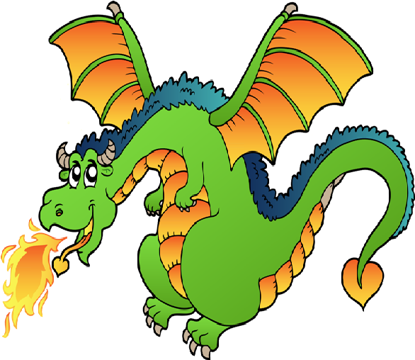 Dragon Clipart Free Funny Dragons With Flames Cartoon - Fire Breathing Dragon Clipart Png Transparent Png (600x600), Png Download