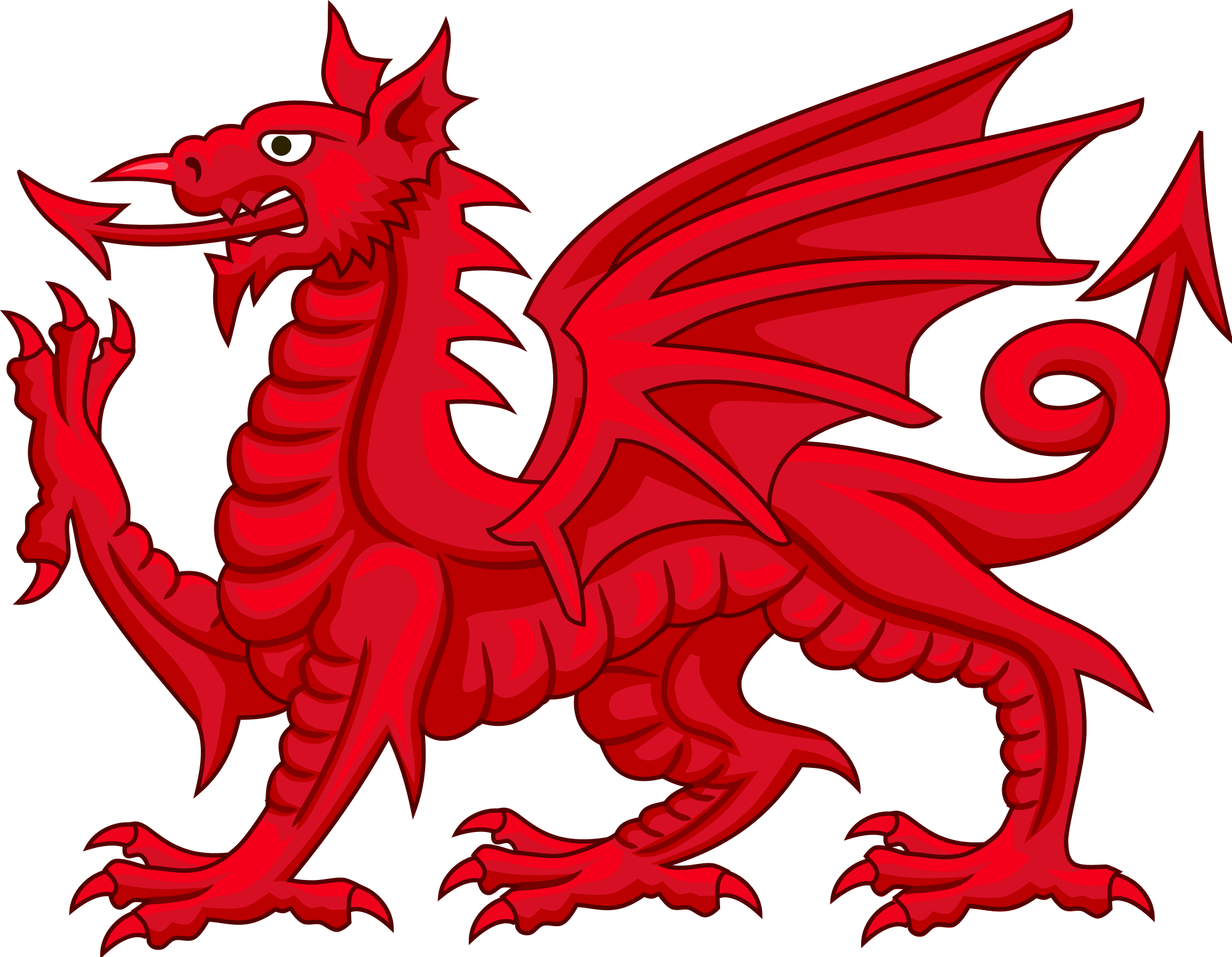 Red Dragon Wales Clipart (1200x932), Png Download