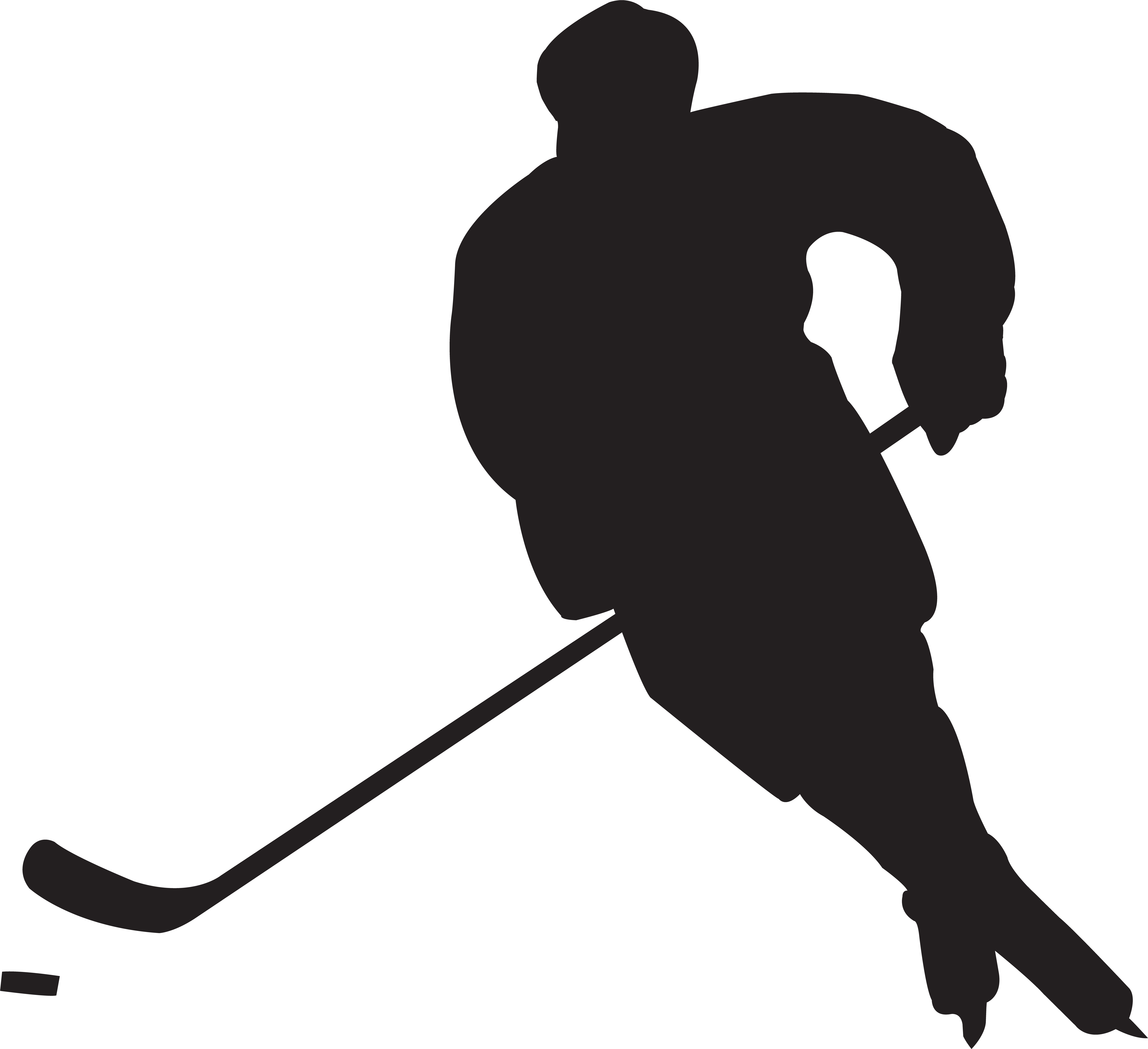 Free Hockey Clipart - Png Download (8000x7307), Png Download