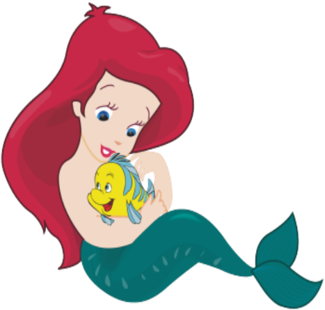 Disney Princes And Pets Clip Art - Flounder Little Mermaid - Png Download (520x600), Png Download