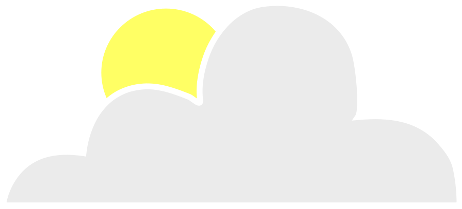 Sun Behind Cloud Clipart Vector Clip Art Online Royalty - Cloud - Png Download (900x407), Png Download