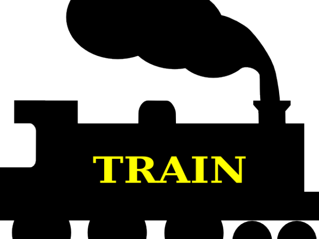 Railroad Tracks Clipart Clip Art - Steam Train Silhouette - Png Download (640x480), Png Download