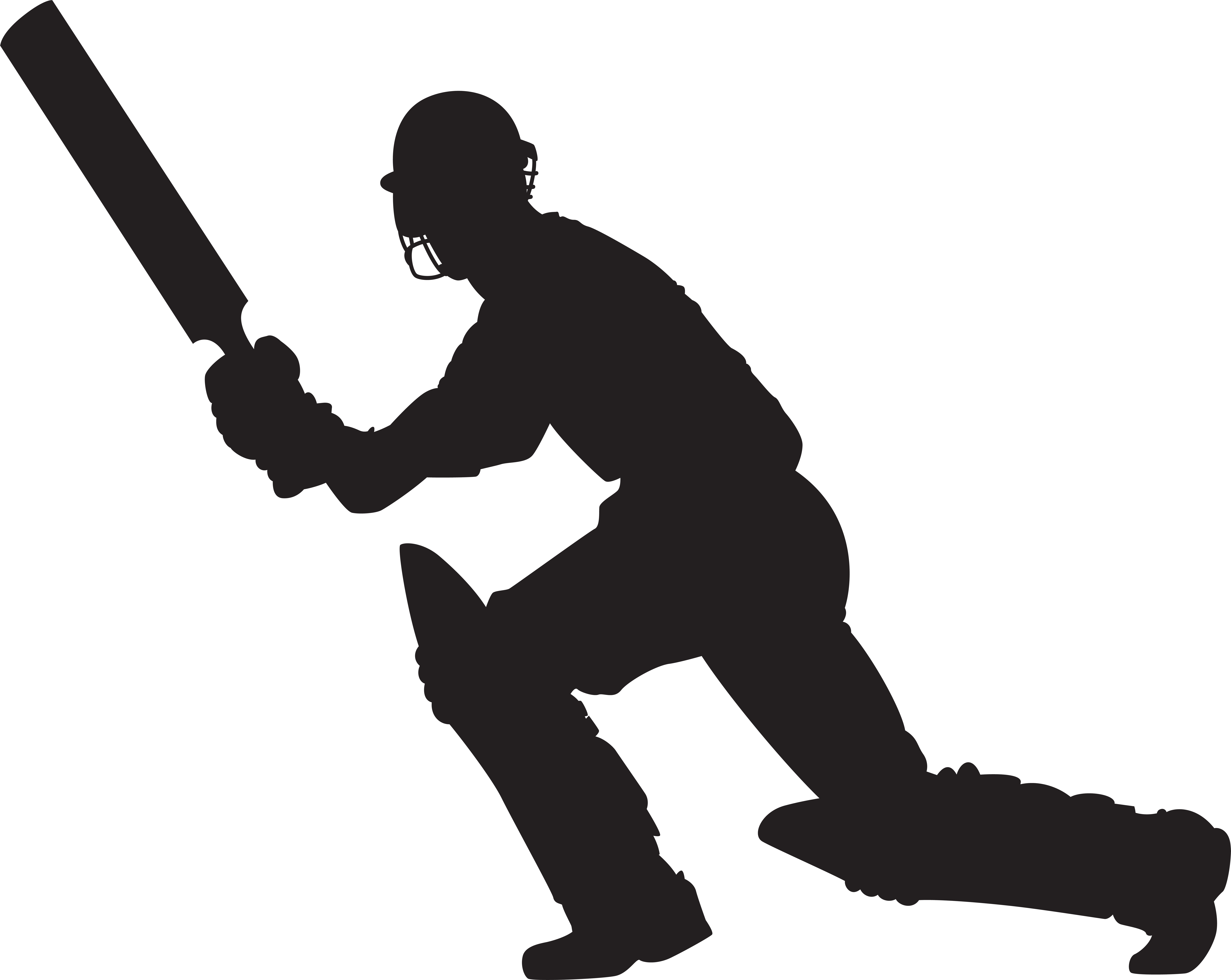 Cricket Player Clipart Png Transparent Png (8000x6370), Png Download