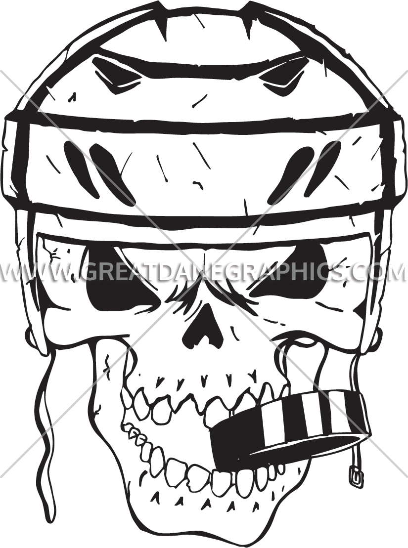 Clipart Skull Hockey - Hockey Skull - Png Download (825x1109), Png Download