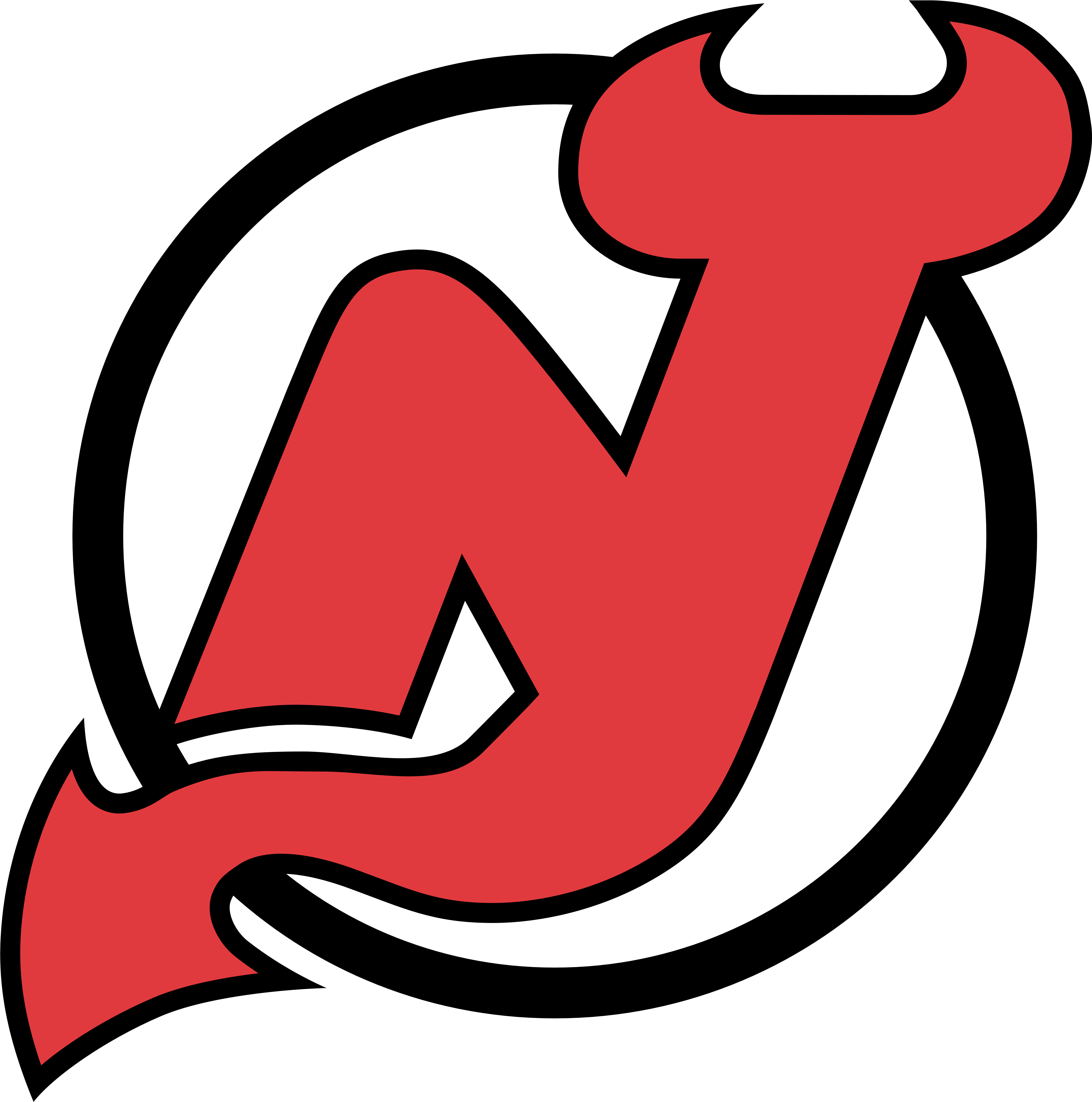 New Jersey Ice Hockey Logo - Devils New Jersey Clipart (2000x2013), Png Download