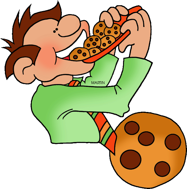 Pennsylvania State Cookie Chocolate Chip - Cartoon Eating Cookies Clipart (631x648), Png Download