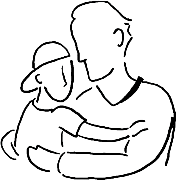 Clipart Info - Son And Dad Drawing - Png Download (600x610), Png Download