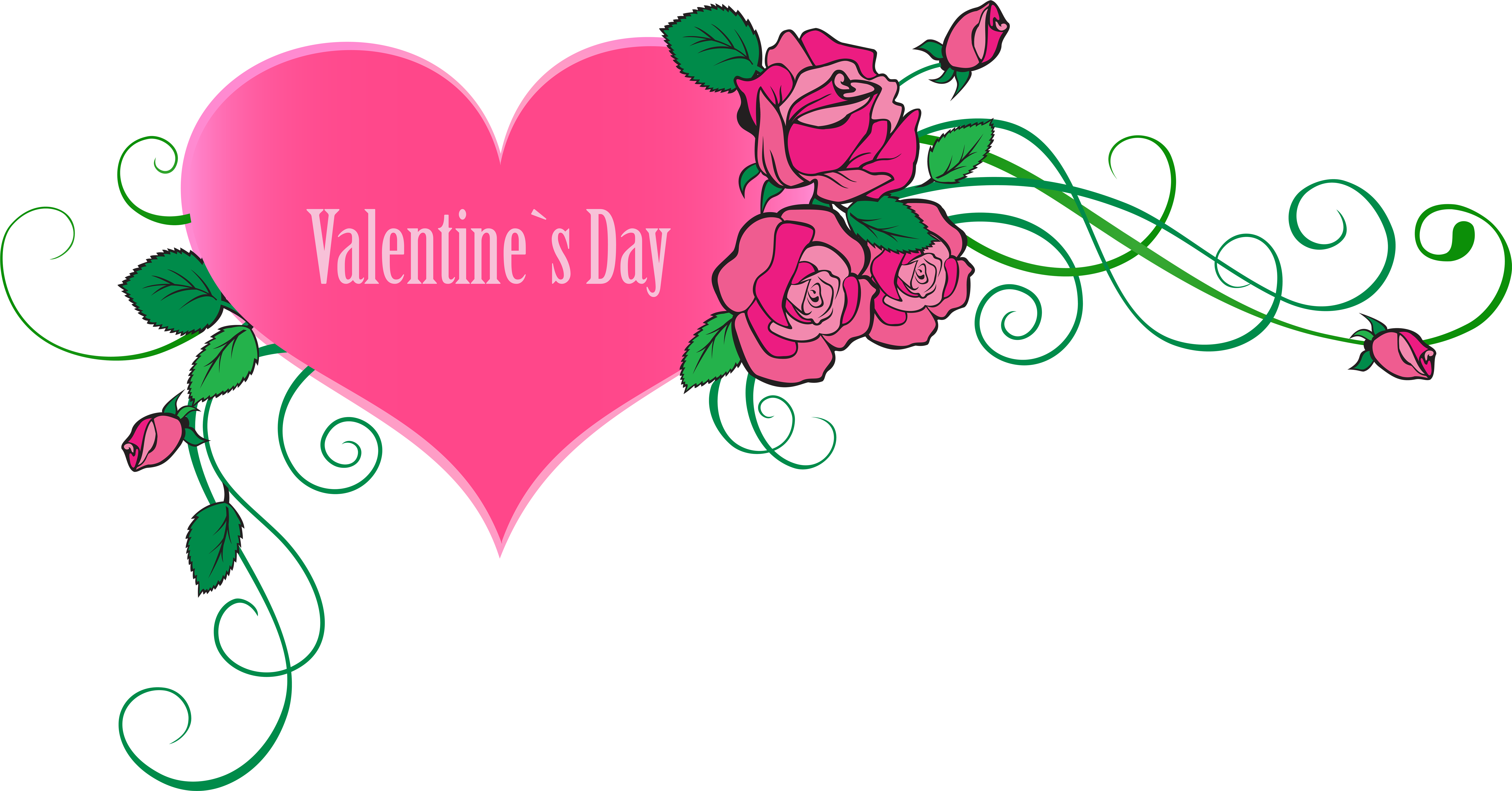 Happy Valentines Day Photo Png Clipart (8000x4253), Png Download