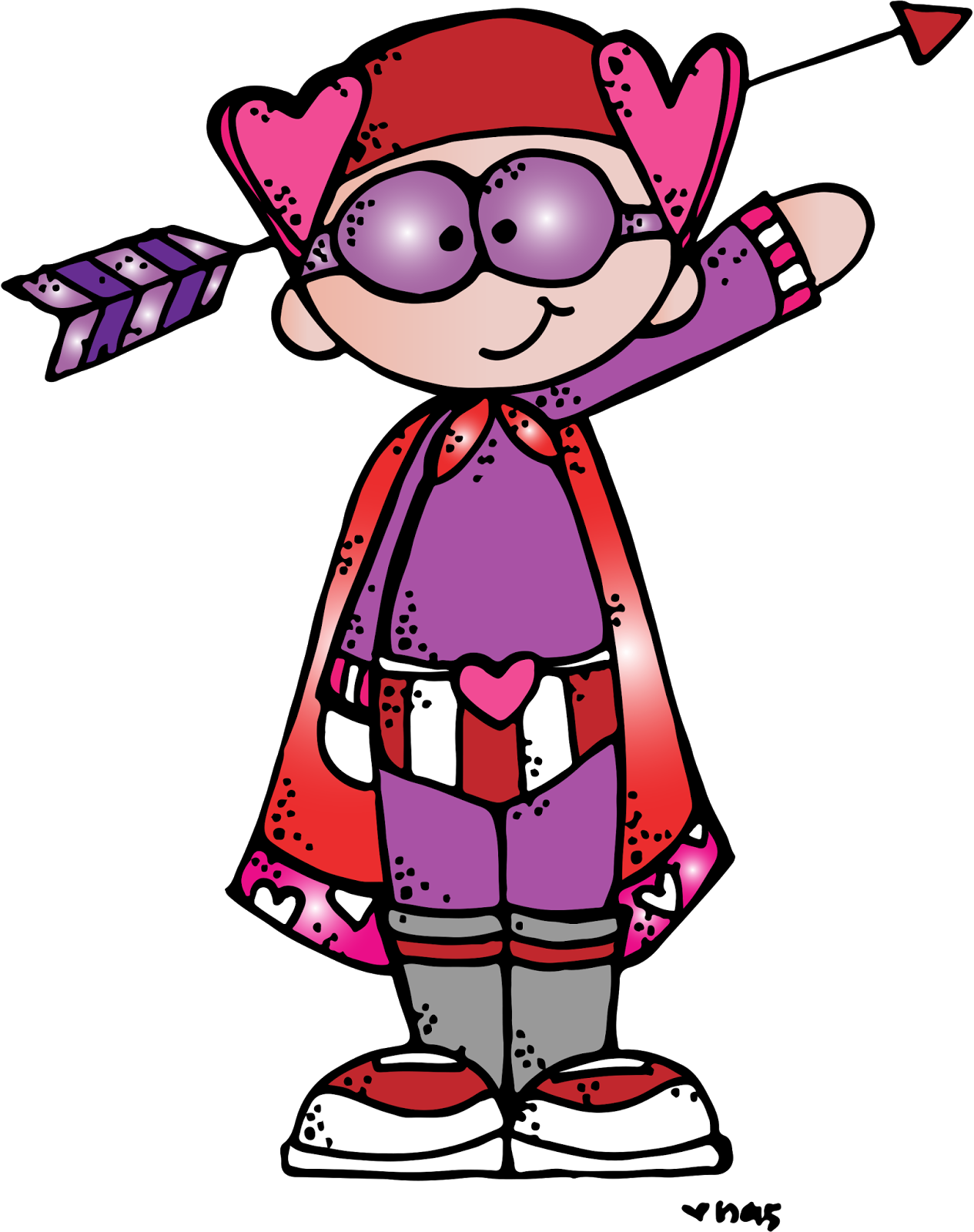 Melonheadz Illustrating Happy Valentine's Day Valentine - Melonheadz Valentines Day Clipart - Png Download (1265x1600), Png Download