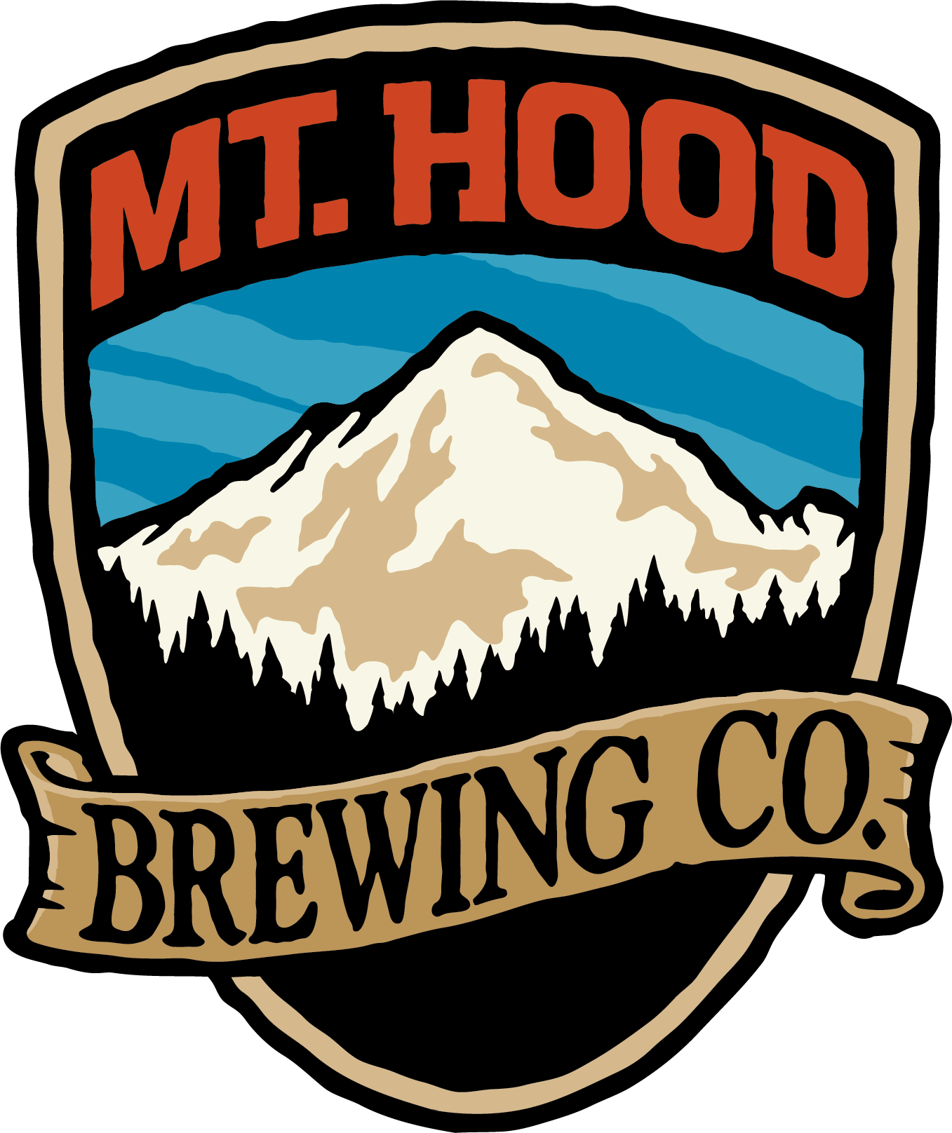 Hood Brewing Co - Mt Hood Brewing Logo Clipart (1357x1616), Png Download