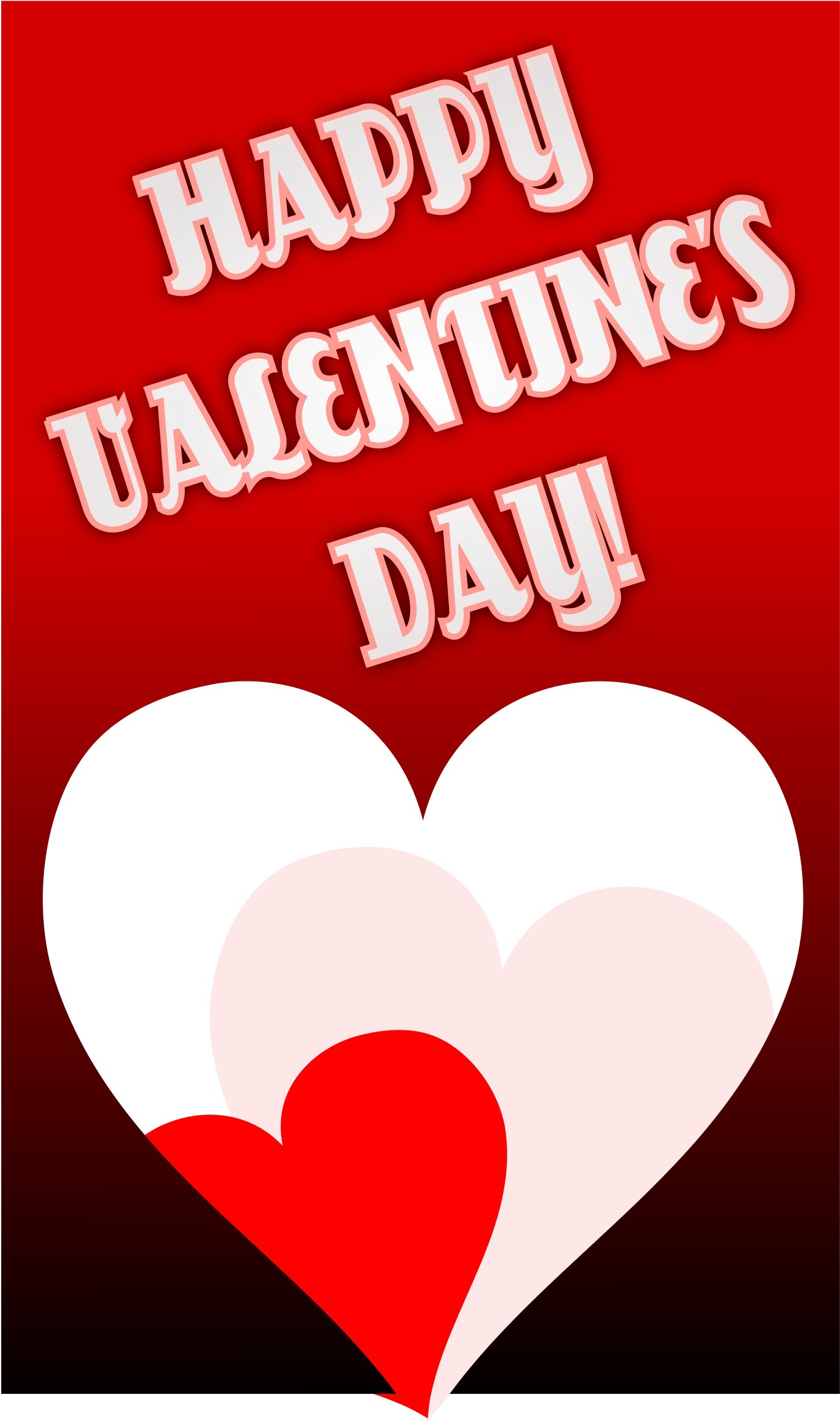 Big Image - Glücklicher Valentinstag 5 Karte Clipart (1697x2400), Png Download