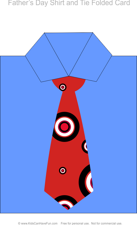 Fathers Day Tie Card - T Shirt Clipart (483x791), Png Download