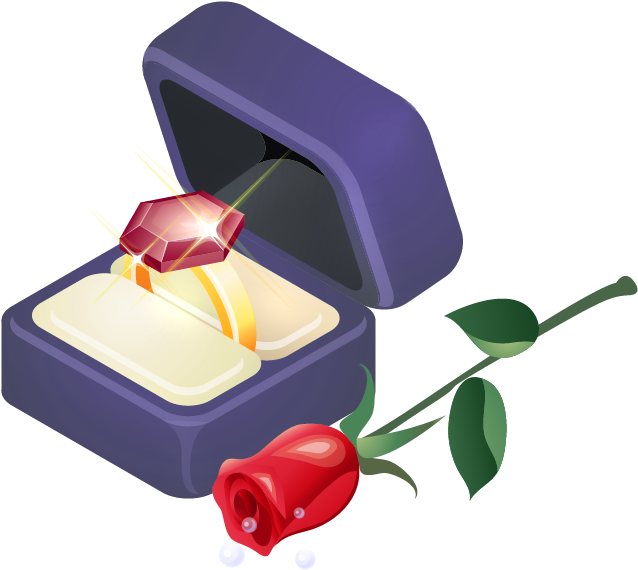 Purple Rose Clipart Valentines Day Rose - Valentine Gifts Clipart - Png Download (676x631), Png Download