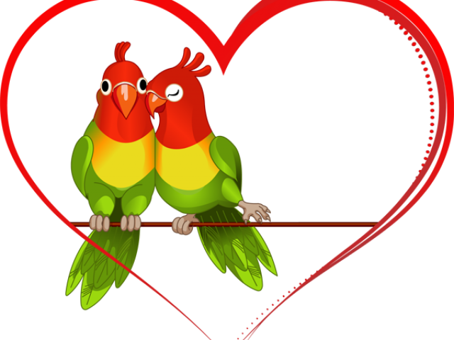 Love Birds Clipart Valentines Day - Love Bird Clipart Png Transparent Png (640x480), Png Download