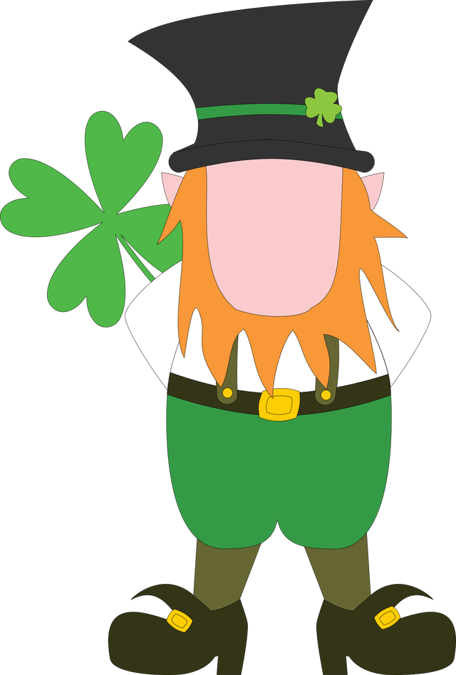 Make A Fun Picture In Paint Leprechaun Face Cut Out Clipart Full 