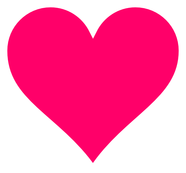Hot Pink Heart Clipart - Heart Png Clipart Transparent Png (600x557), Png Download