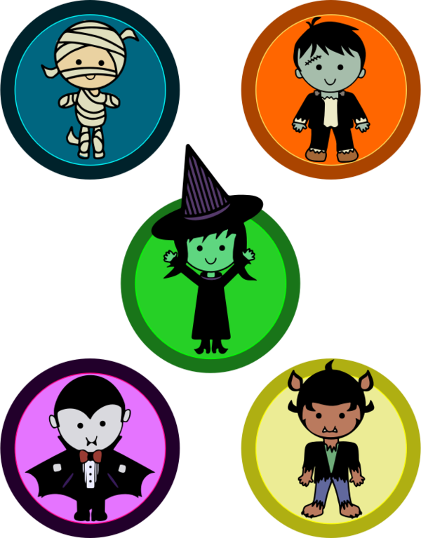 All Photo Png Clipart - Cute Halloween Monsters Png Transparent Png (586x750), Png Download