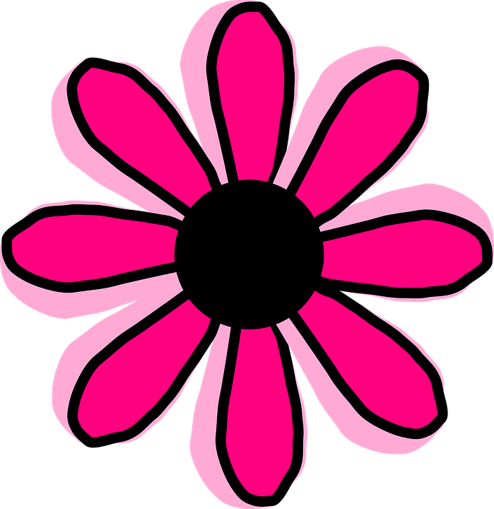 Clip Art Pink Flowers - Clip Art - Png Download (582x599), Png Download