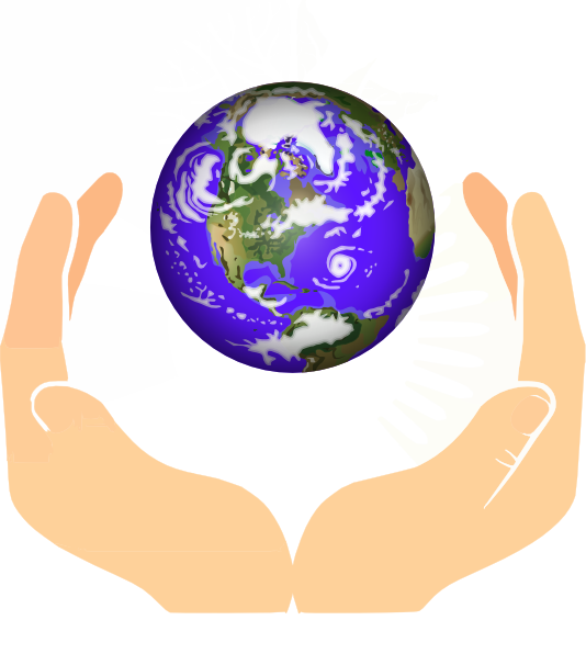 Hand Holding Earth Clipart Earth World Clip Art - Nature Is My Church Square Sticker 3" X 3" - Png Download (534x596), Png Download