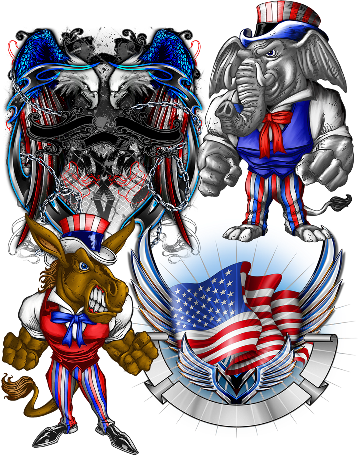 Just In Time For Patriotic U Clipart (1200x1500), Png Download