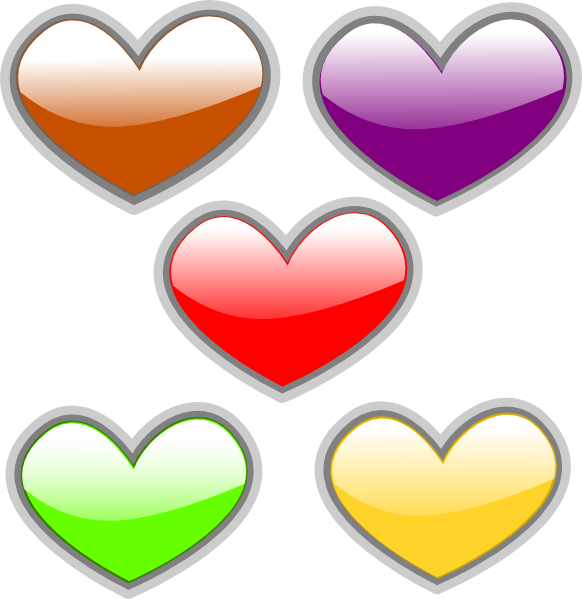 Heart Clipart Clipart Colored Heart - Neon Green Heart Queen Duvet - Png Download (582x599), Png Download