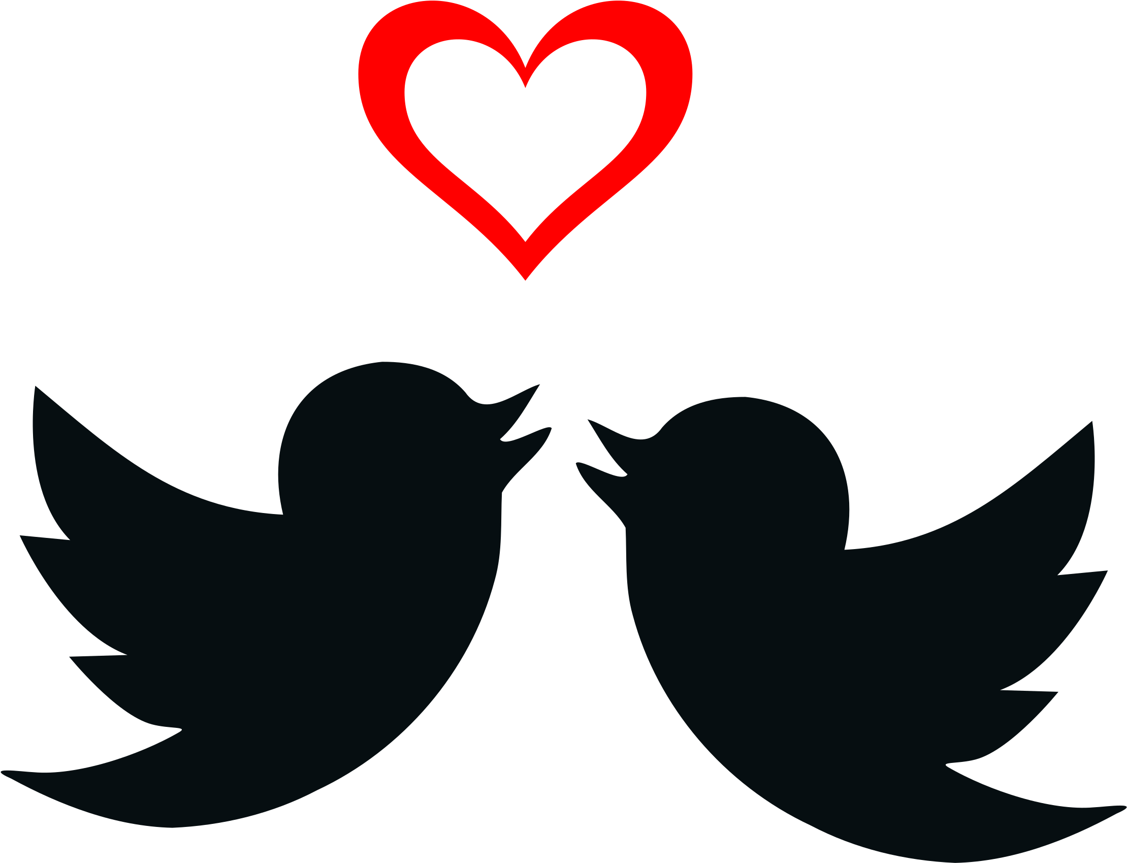 Love Bird Silhouette Clip Art At Getdrawings - Loving Bird Clip Art - Png Download (2400x2400), Png Download