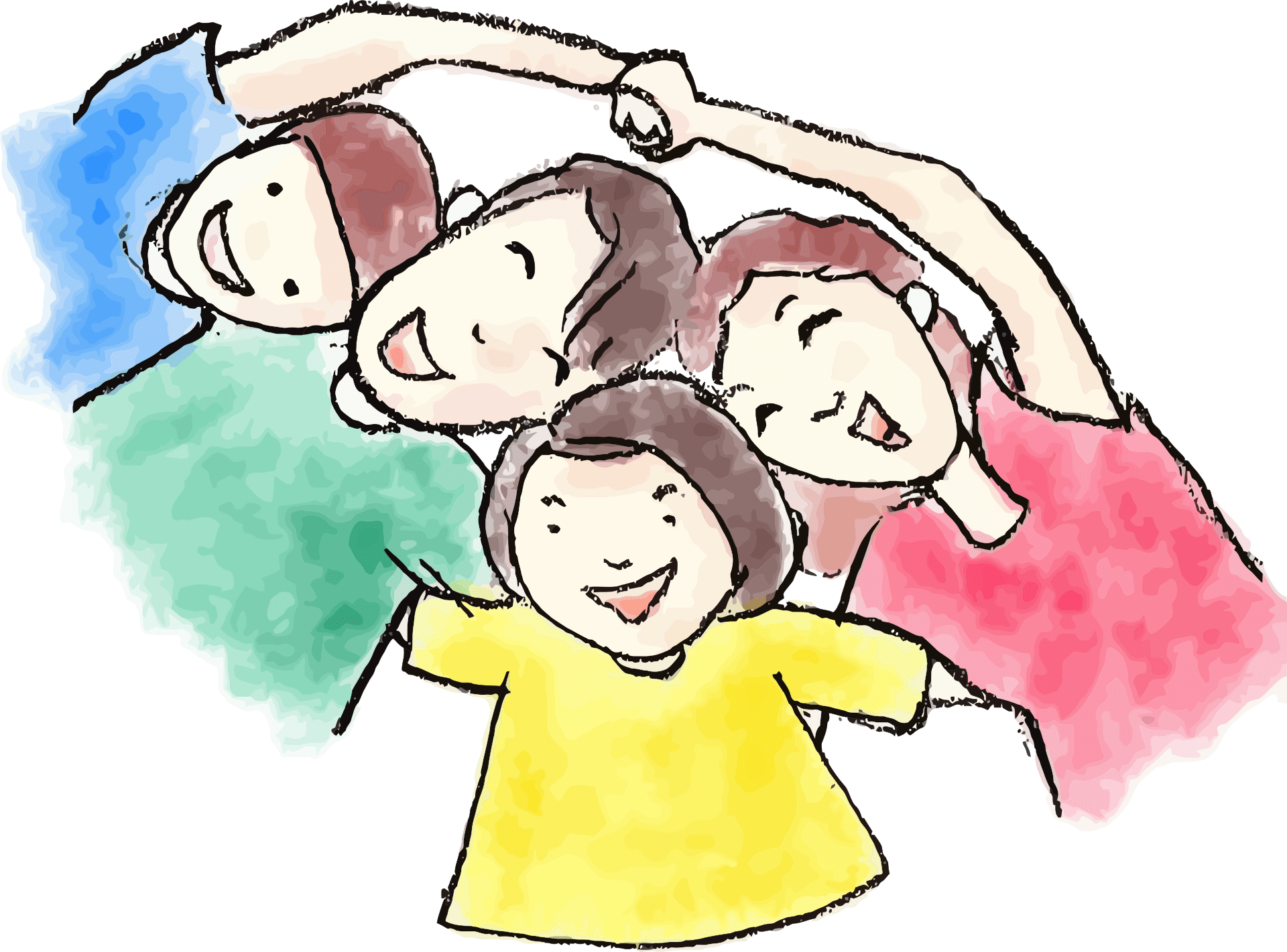 All Photo Png Clipart - Family Watercolor Transparent Png (1014x750), Png Download