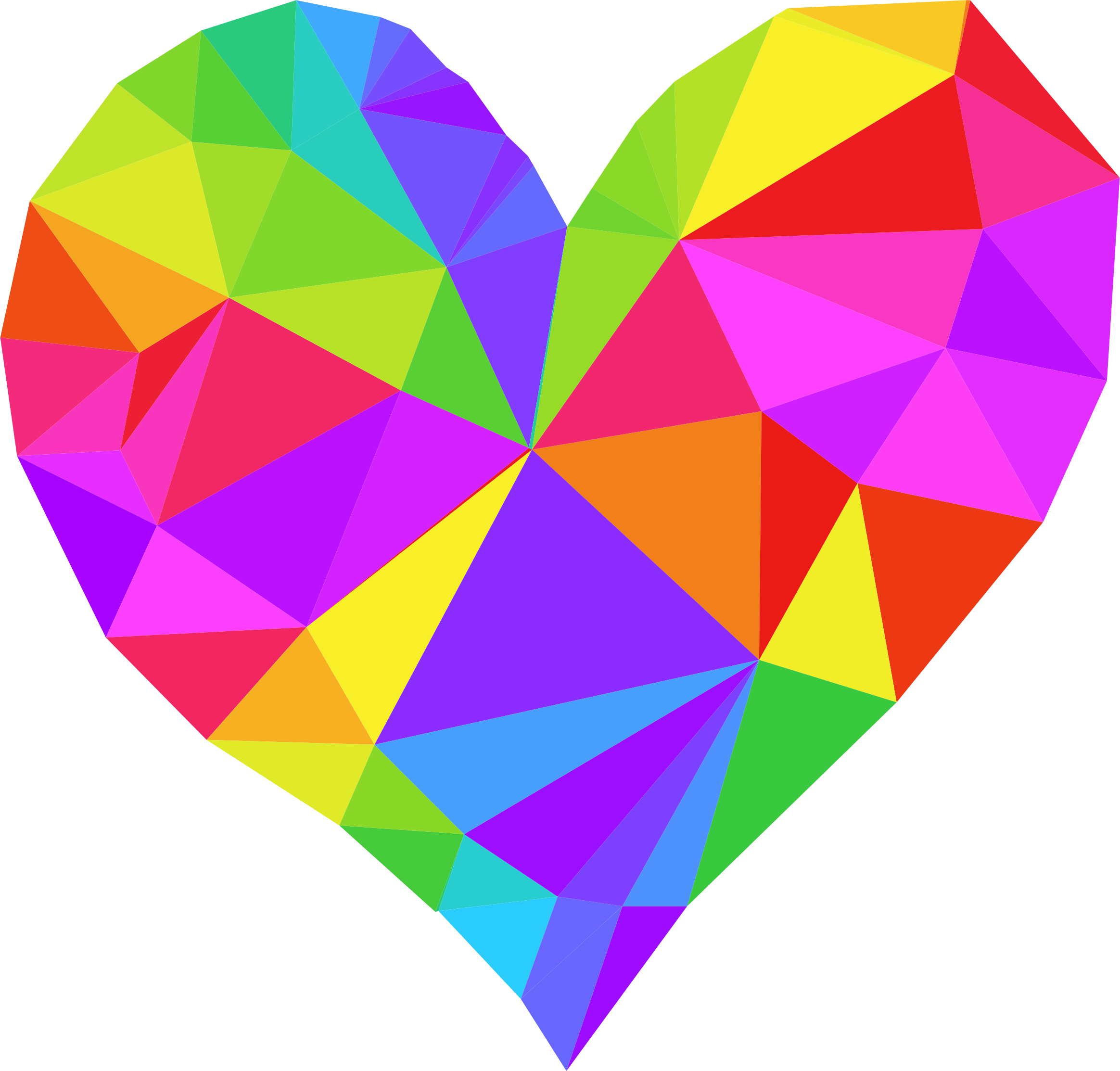 How Do You Get Someone In Your Life To Accept Help - Heart Colorful Png Clipart (2328x2226), Png Download