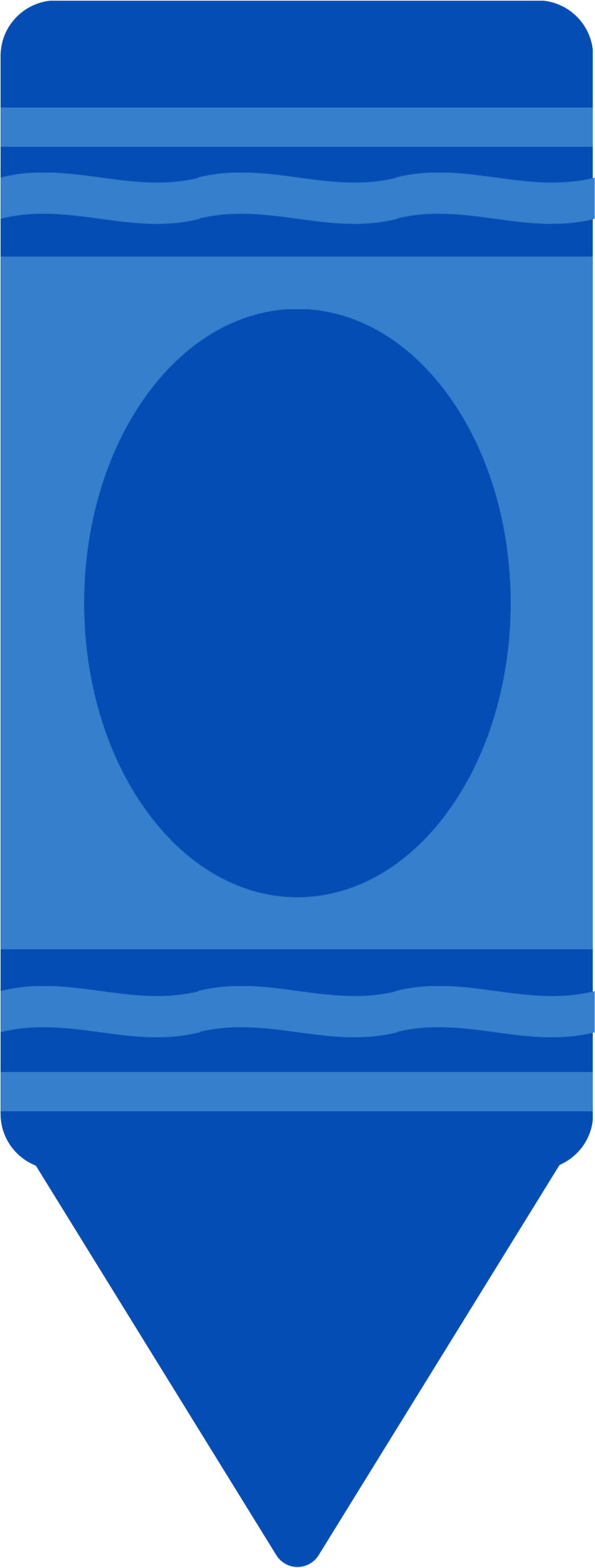 Color Wheel Projects, Blue Crayon, Classroom Door, - Blue Crayon Clip Art - Png Download (1094x2813), Png Download