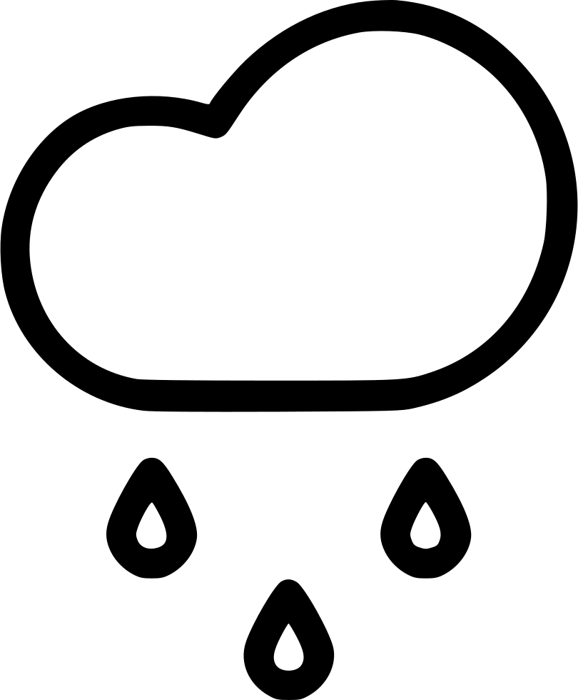 Cloud Drizzle Weather Svg - Rain Clipart (810x980), Png Download