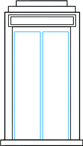 How To Draw Tardis - Drawing Clipart (680x678), Png Download