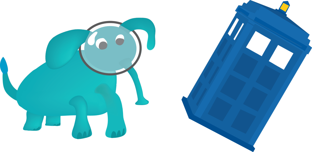 Photo Tardis - Cartoon Clipart (1022x499), Png Download